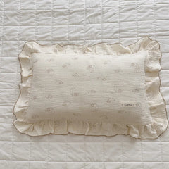 INS Ruffle Edge Gauze 100% Cotton Princess Pillow Case 30X50 48X74cm Breathable Pillowcase Decorative for Home Bedding Bedroom