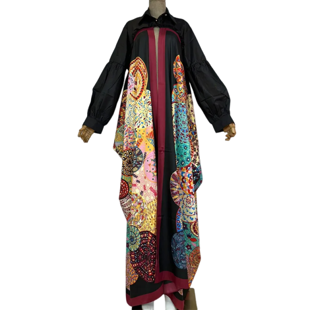 Trendy Long Sleeve Printed Cardigan - WINI