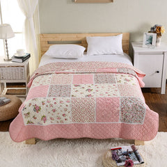 Patchwork Cotton Bed Quilt 1PC Bedspread on the Bed CHAUSUB Coverlet for Summer Twin 150*200 Sofa Cover Floral Quilted Blanket