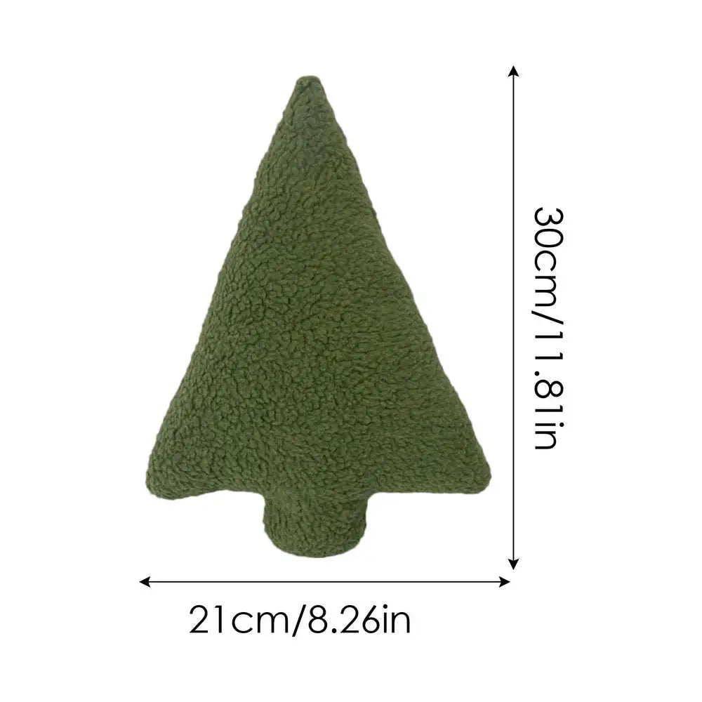 Christmas Tree Stuffed Throw Pillow Cute Soft Xmas Tree Plush Pillow Doll Decorative Sofa Cushion Home Christmas Party Decor