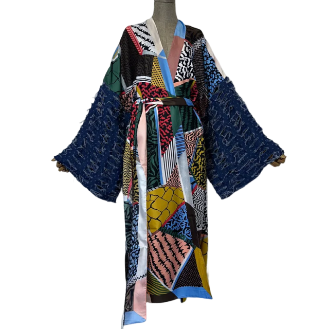 Chic Abstract Kimono Cardigan - WINI