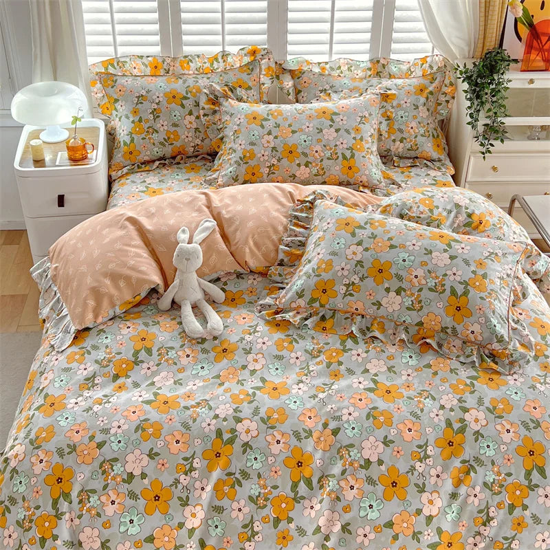 100% Cotton Quilt Cover Adults Kids Duvet Cover Printed Comforter Cover Home Bed Linen funda nordica Bed Cover (No Pillowcase)