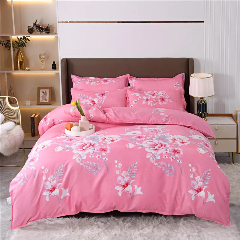 3pcs Leopard Pattern Duvet Cover Bedding Set Double Queen Size, Microfiber Soft Quilt Cover with Pillowcases, Girls Room Decor