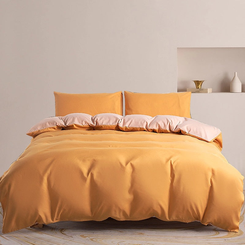 Cover Set Soft Brushed Microfiber Duvet Cover Bedding Set with Zipper Closure and Corner Ties 2 Pcs/3 Pcs