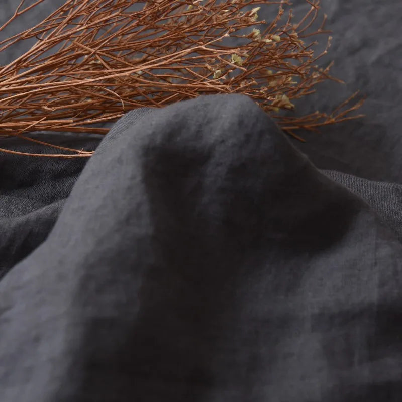 Bed Sheet Set 4 Piece 100% Pure Linen Bedding 1 Flat Sheet 1 Deep Pocket Fitted Sheet 2 Pillowcases Flax Sheets Set Bedding Set