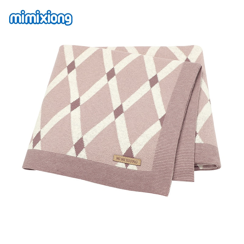 Baby Blankets Newborn Swaddle Wrap 100*80 CM Cotton Knitted Infant Kids Stroller Bedding Quilt Super Soft Children's Accessories