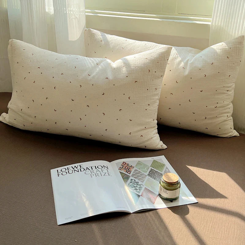 Bed Linen Bed Sheets Set Sweet Dots Duvet Cover Set Quilt Cover Bed Sheet Girls Quilt Sets Queen Size INS Blogger Comforter Sets