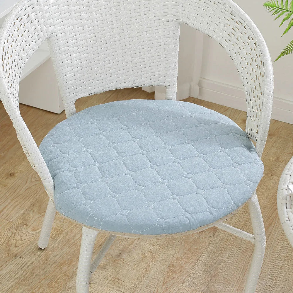 Anti-slip Plaid Thick Car Cushion Cotton Chair Seat Yoga Cushions Meditation Floor Round Pillow  Home Textile All Season