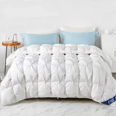 Peter Khanun 100% White Goose Down Filler 3D Bread Duvet/Quilt/Comforter Winter Luxury Blankets 100% Cotton Shell 015