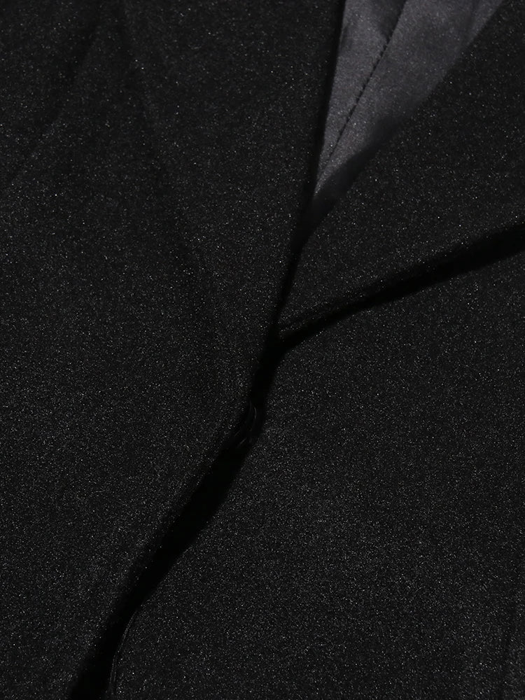 Zipper Splicing Deconstructed Irregular Suit Jacket