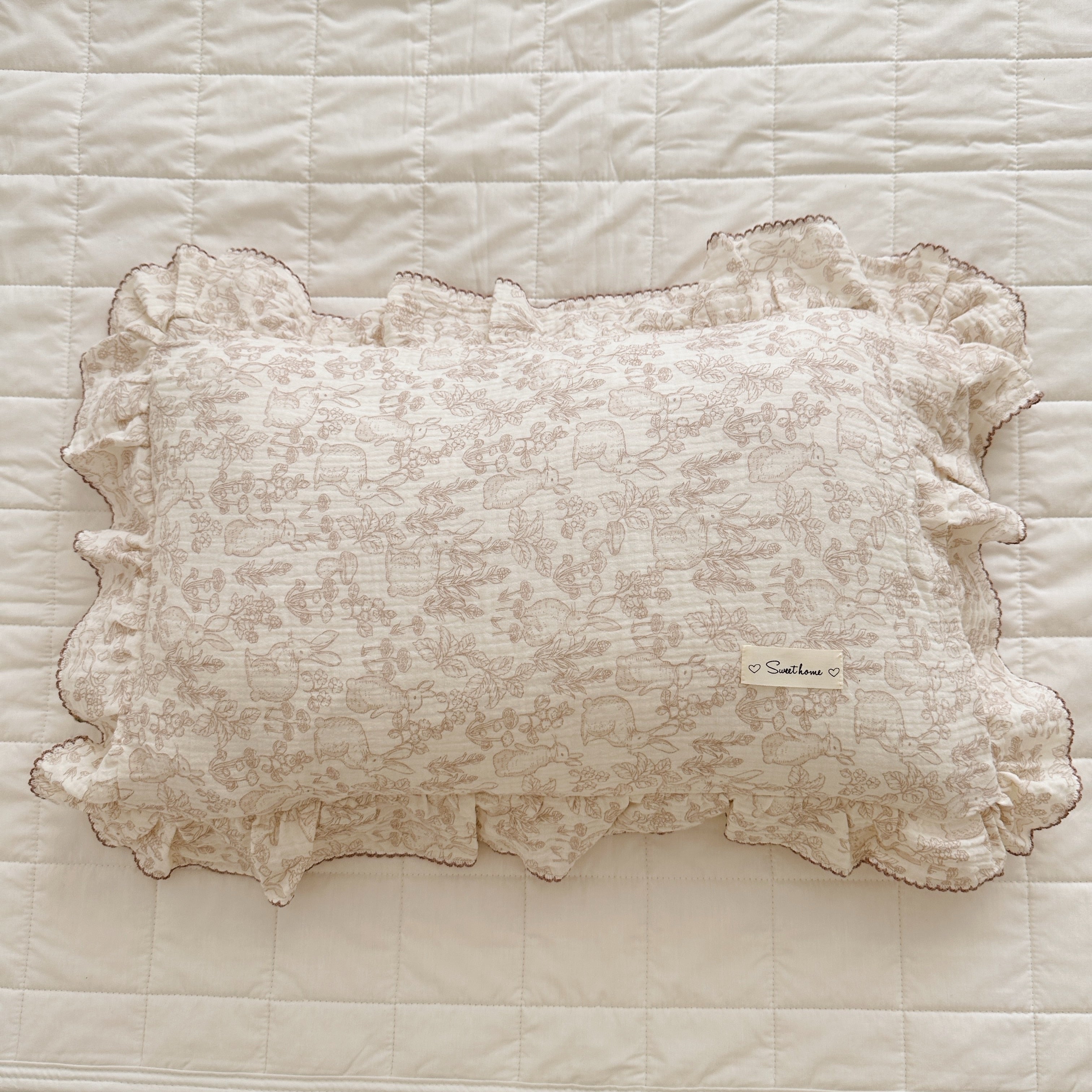 Baby Pillowcase Floral Print Cotton Muslin Newborn Pillow Case Pillow Cover for Baby 30x50cm 48x74cm