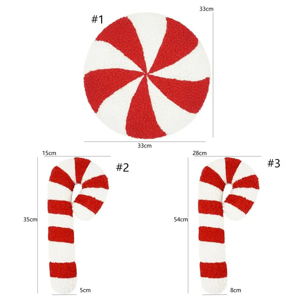 3D Christmas Candy Candy Pillow Cartoon Handmade Candy Plush Pillow Exquisite Sofa Couch Cushions Home Living Room Decor