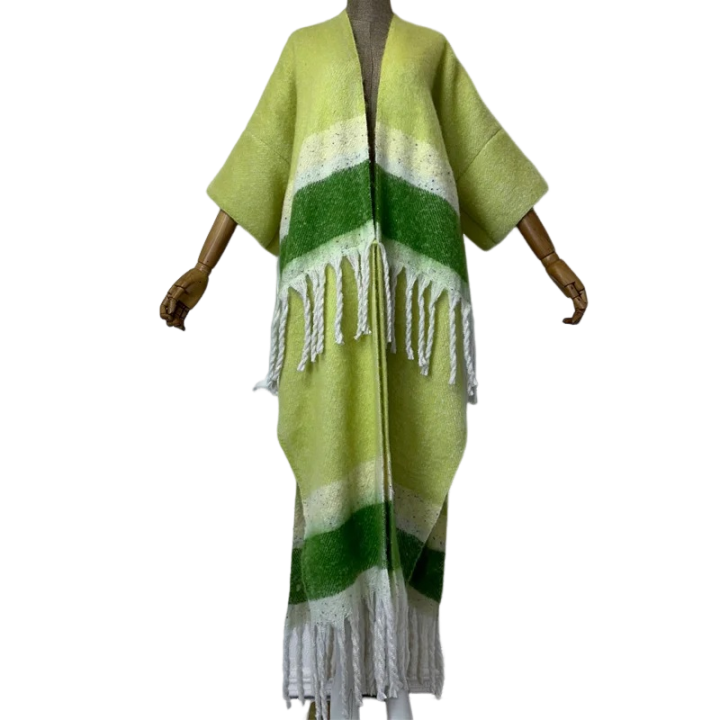 Elegant Bohemian Tassel Long Cardigan - WINI