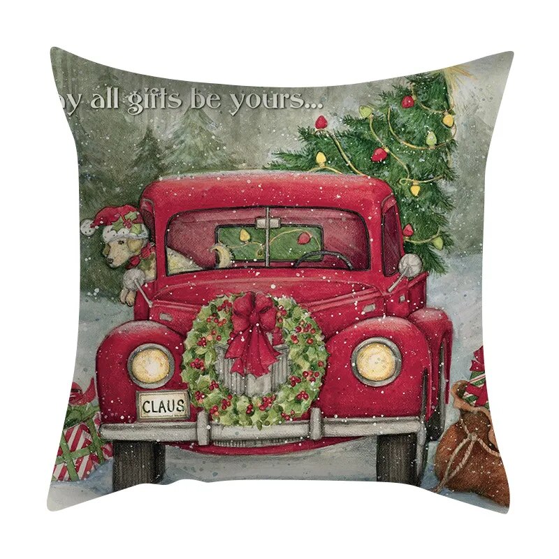 Christmas Series Pillowcase Santa Elk Festival Home Decor Office Sofa Cushion Cover 40*40cm/45*45cm/50*50cm/60*60cmcm