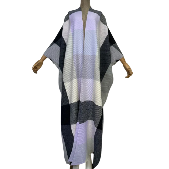 Premium Plaid Kimono Cardigan - WINI