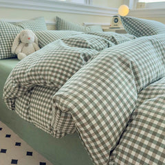 Class A Pure Cotton Printed Checkered Quilt Cover All-cotton Yarn-dyed Washed Single Duvet Cover 160x210 Bedding