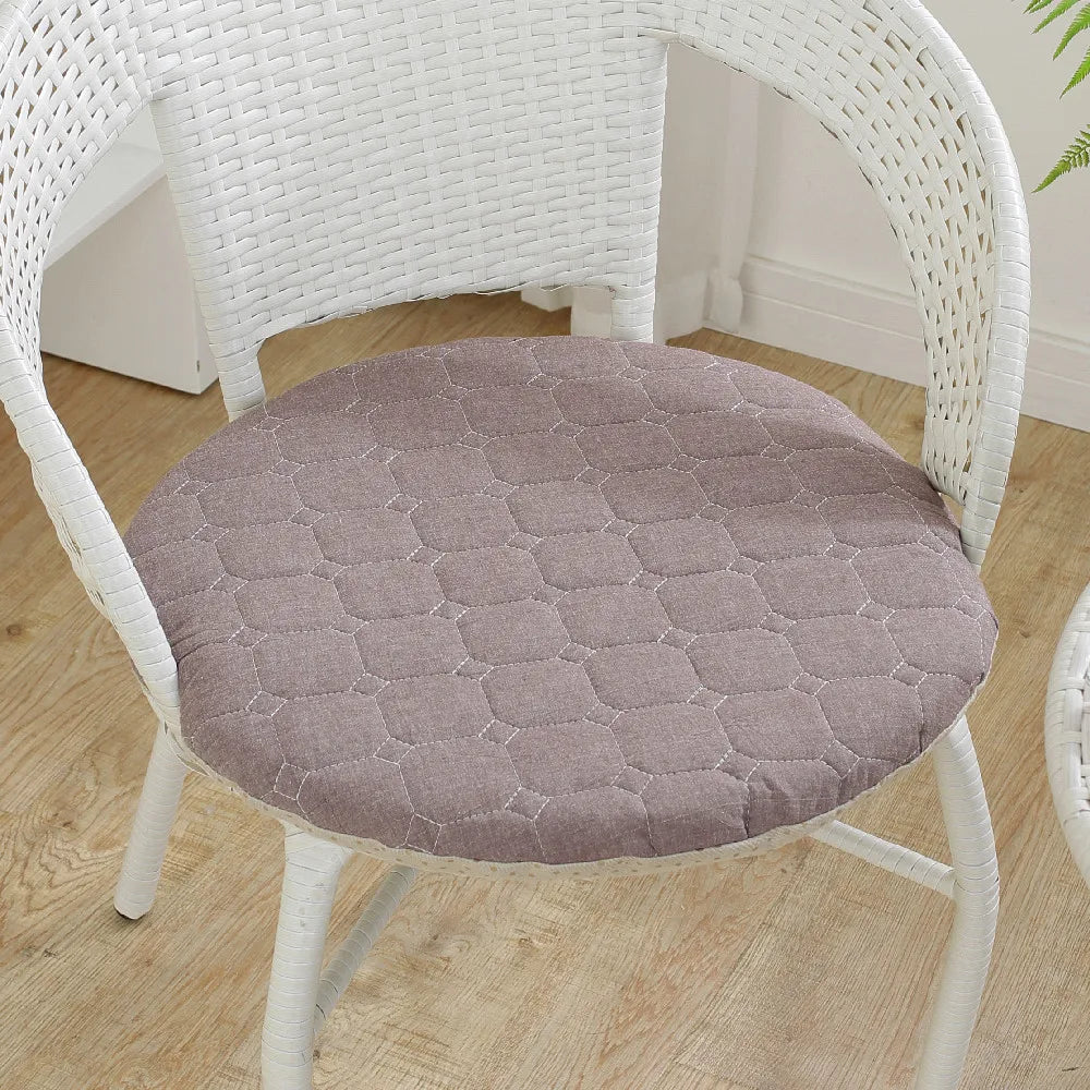 Anti-slip Plaid Thick Car Cushion Cotton Chair Seat Yoga Cushions Meditation Floor Round Pillow  Home Textile All Season