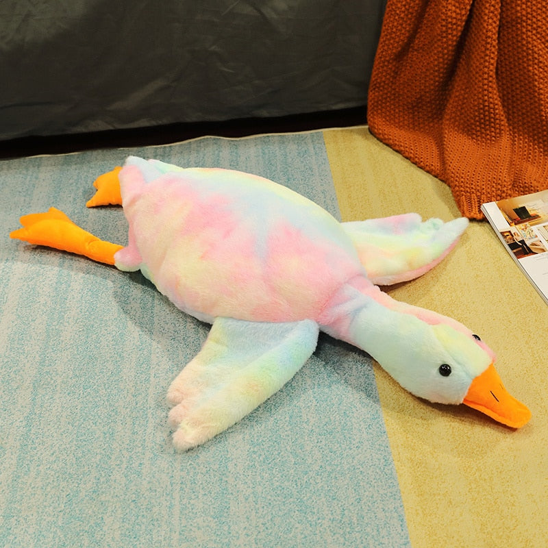 50-190cm Cute Big White Goose Plush Toy Kawaii Huge Duck Sleep Pillow Cushion Soft Stuffed Animal Doll Birthday Gift for Girl