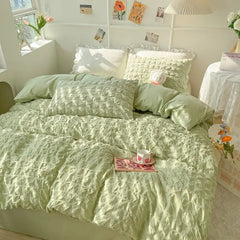 Bedroom Sets Bedding Set Queen Size Bed Sheets Set Quilt Cover Schoolgirl Washed Cotton Sheet Free Shipping Beddings Sets Girl