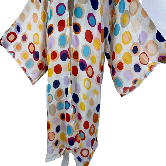 Colorful Cover up Kimono Cardigan - WINI