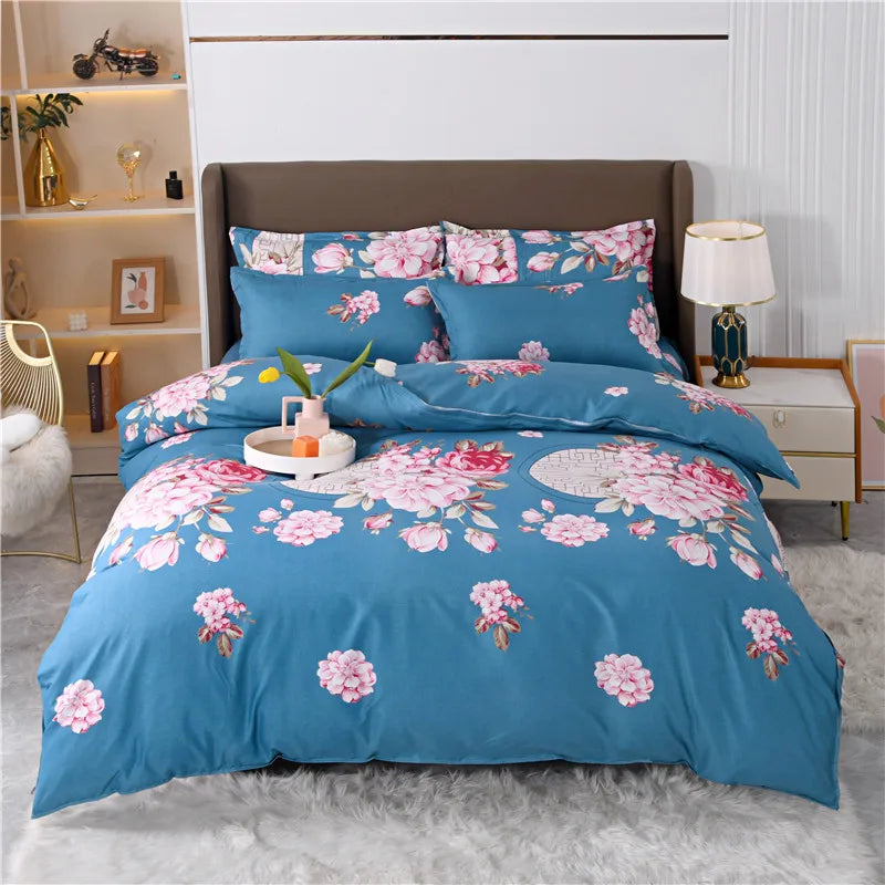 3pcs Leopard Pattern Duvet Cover Bedding Set Double Queen Size, Microfiber Soft Quilt Cover with Pillowcases, Girls Room Decor