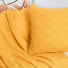 Nordic Knitted Shawl Sofa Blanket with Tassels Scarf  Sofa Emulation Fleece Throw Blanket TV Blankets Bed End Decor Drop Ship