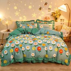 Duvet Cover kawaii Bedding Set Twin Size Flower Quilt Cover 150x200 High Quality Skin Friendly Fabric Bedding Cover