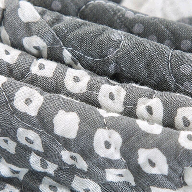 100% Cotton Simple gray Plain Weave 3pcs Printed Quilted Quilt Pillowcase Free Shipping