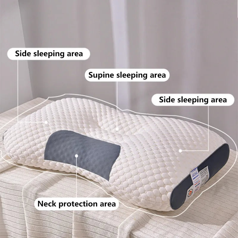 3D Neck Pillow High Elastic Neck Protection Height Optional For Sleeping Soft Porosity Washable Pillows Bedding For Hotel Home