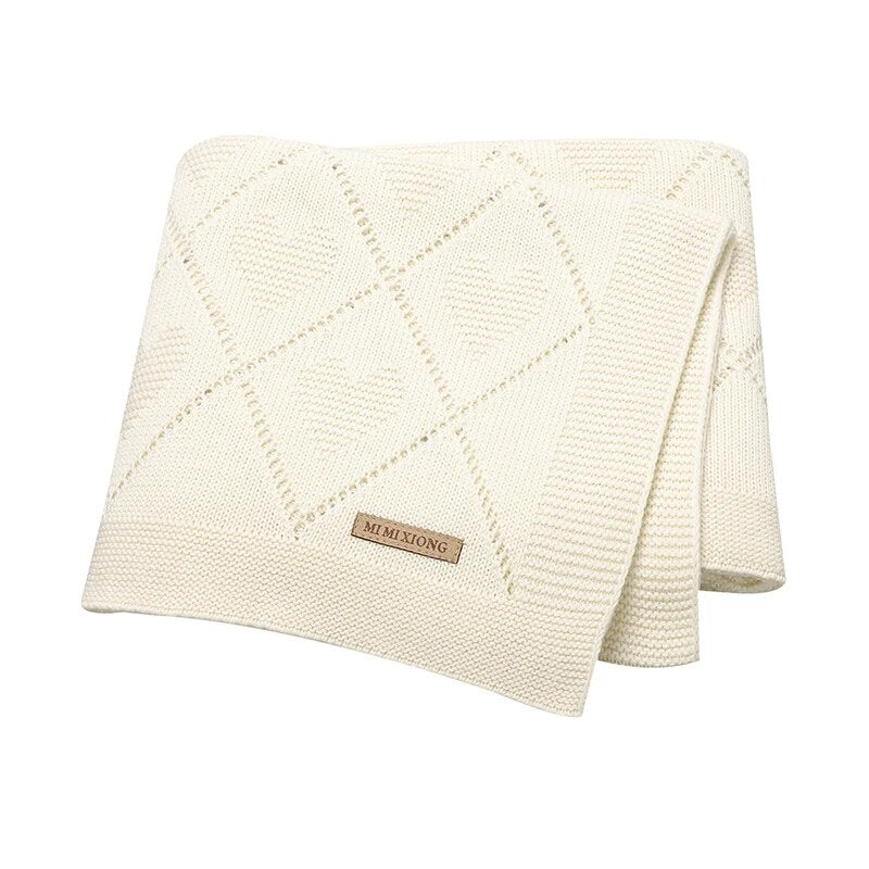 Blankets Knit Newborn Infant Boys Girls Cotton Swaddle Wrap Sleepsack for Stroller Bed 90*70cm Toddler Outdoor Playing Mats