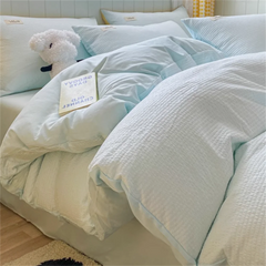 Huafu Ge Washed Cotton Four Piece Set, Non All Cotton Bedding, Pure Cotton Bedding, Bed Sheets, Duvet Covers, Bedding Products