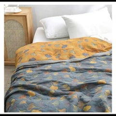 Textile City Combed Cotton Throw Blanket Gauze Towel Quilt Single and Double Autumn Winter Large Size Casual Blanket 230*250