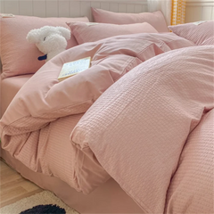 Huafu Ge Washed Cotton Four Piece Set, Non All Cotton Bedding, Pure Cotton Bedding, Bed Sheets, Duvet Covers, Bedding Products