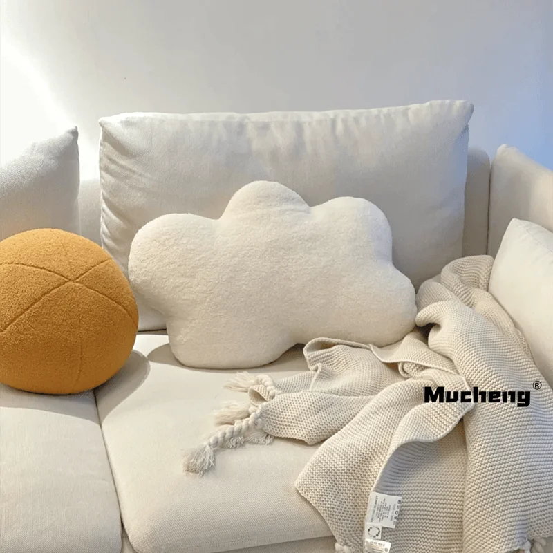 50CM Super Soft Cloud Plush Pillow Stuffed Cloud Shaped Cushion White Cloud Room Chair Room Decor Pillow Seat Cushion Gift