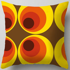 Luxury Plush Cushions Case Orange Yellow Brown Nordic Geometry Pillows Case Modern Abstract Decor Throw Pillows Home Office Sofa
