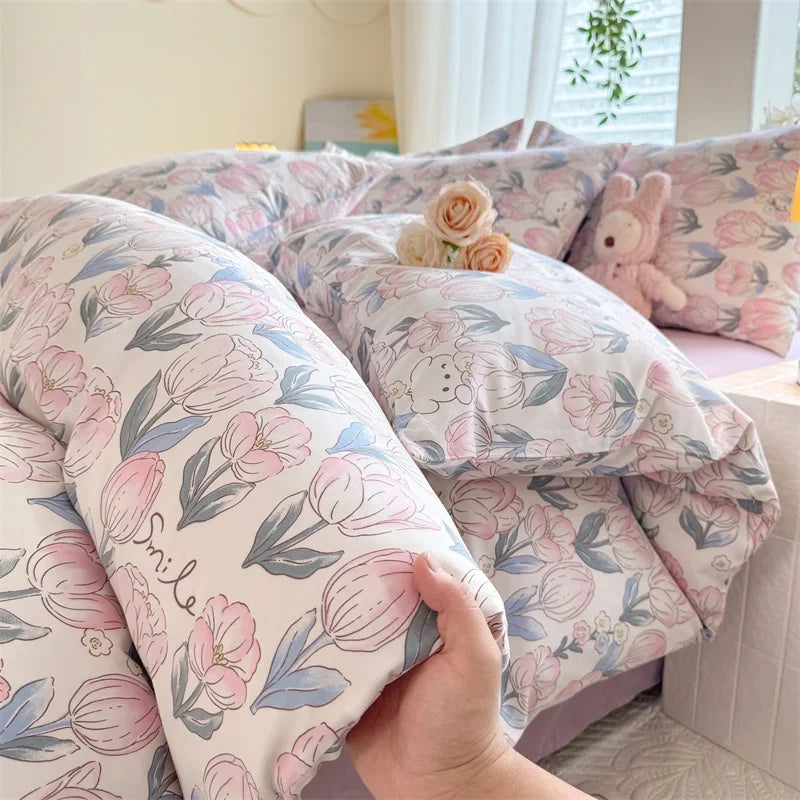 New Single Duvet Cover Super Soft Wash Soft Waxy Cloud Cotton Single Quilt Cover Printed Bedding 150x200 180x220 200x230 220x240