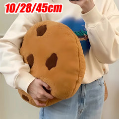Creative Cookies Pillows Round Shape Chocolate Biscuits Stuffed Plush Toys Realistic Food Snack Seat Cushion Plushie Props Gifts