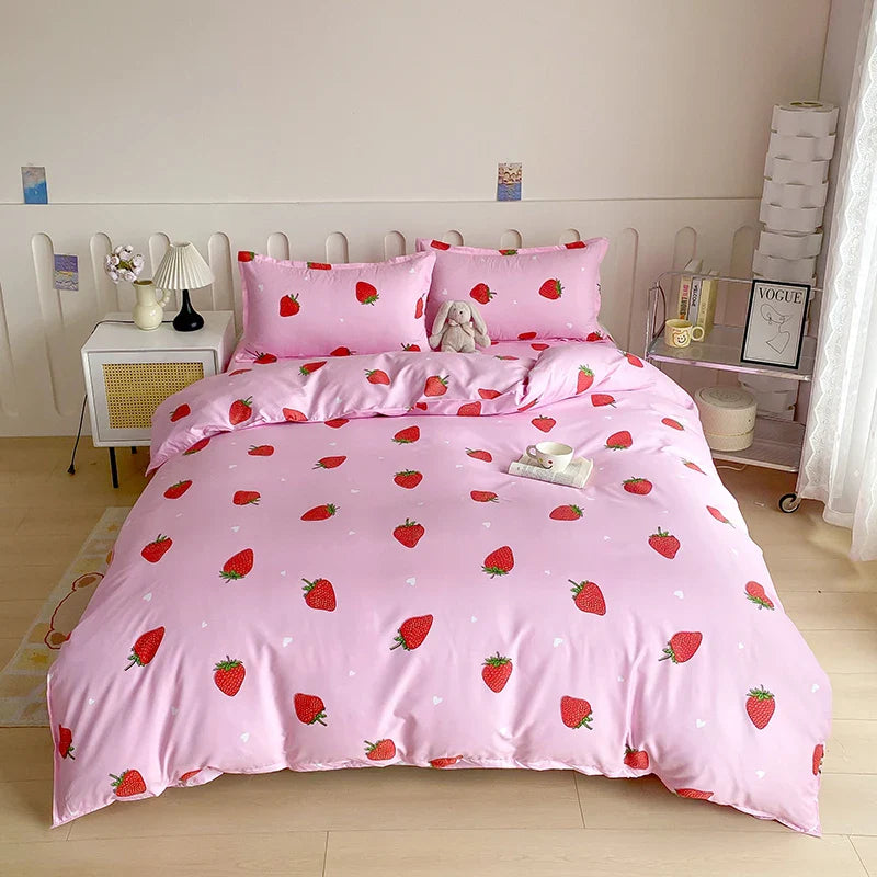 3pcs Leopard Pattern Duvet Cover Bedding Set Double Queen Size, Microfiber Soft Quilt Cover with Pillowcases, Girls Room Decor