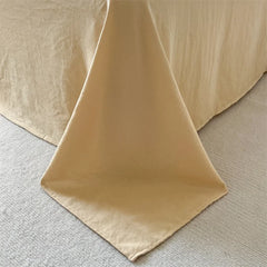 Washed Cotton Double Yarn Crepe Striped Quilt Set 3-4 Pillowcase with Sheet Bedding Cover Supplies 200x230 220x240 Skin Friendly