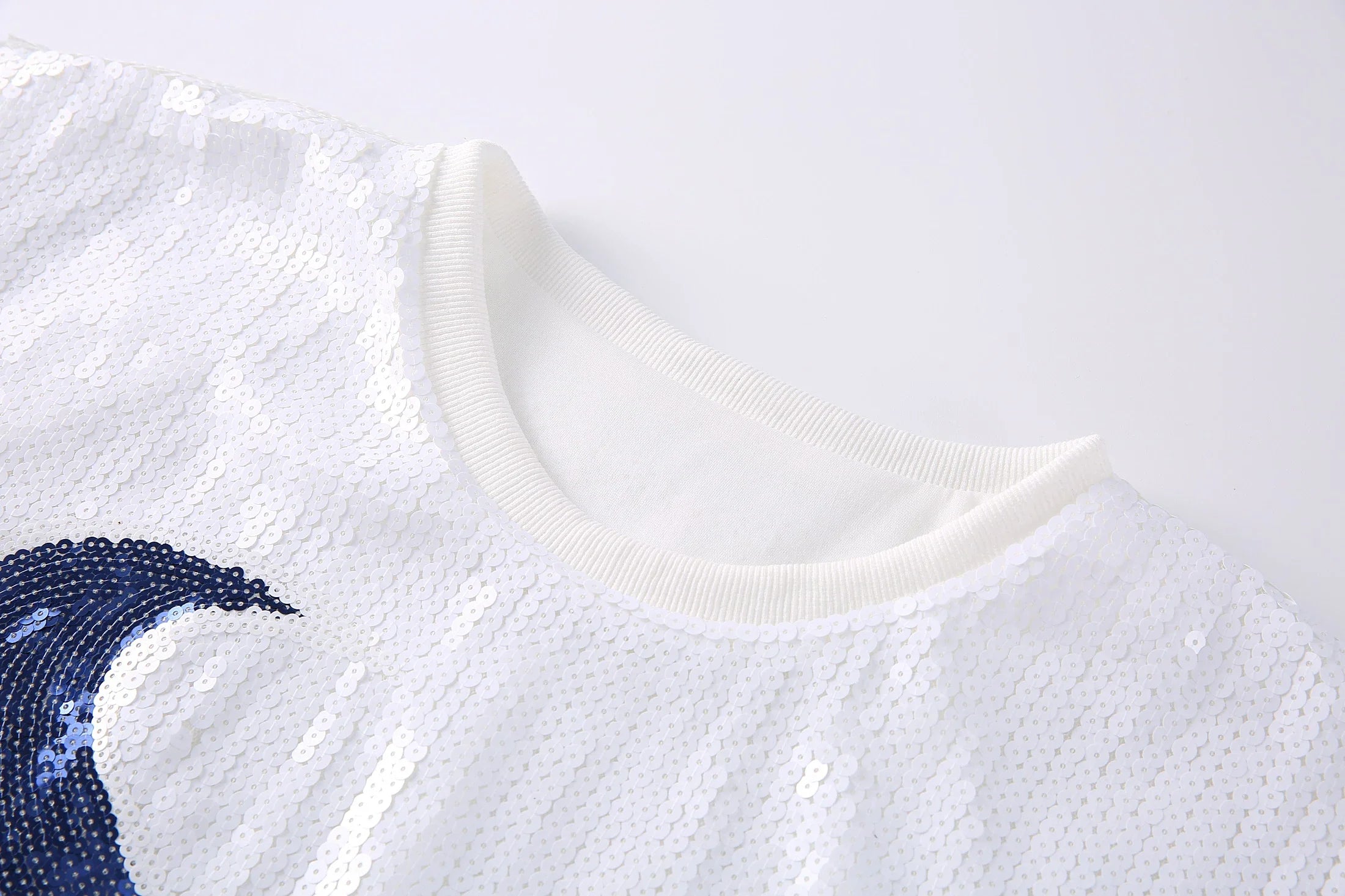 Sequined Letter Pattern Loose Top