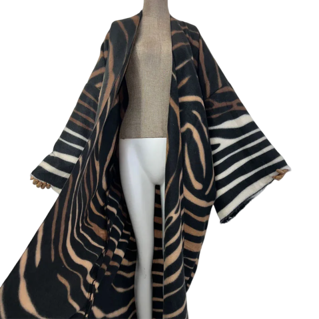 Wavy Stripe Maxi Cardigan - WINI