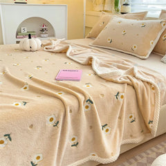 Floral Print Flannel Baby Blanket Bedding soft kids Nap Cover Air Conditioning Blankets Summer Thin Quilt Sofa Shawl