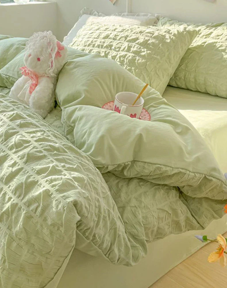 Bedroom Sets Bedding Set Queen Size Bed Sheets Set Quilt Cover Schoolgirl Washed Cotton Sheet Free Shipping Beddings Sets Girl