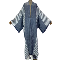 Cozy Striped Kimono Cardigan - WINI