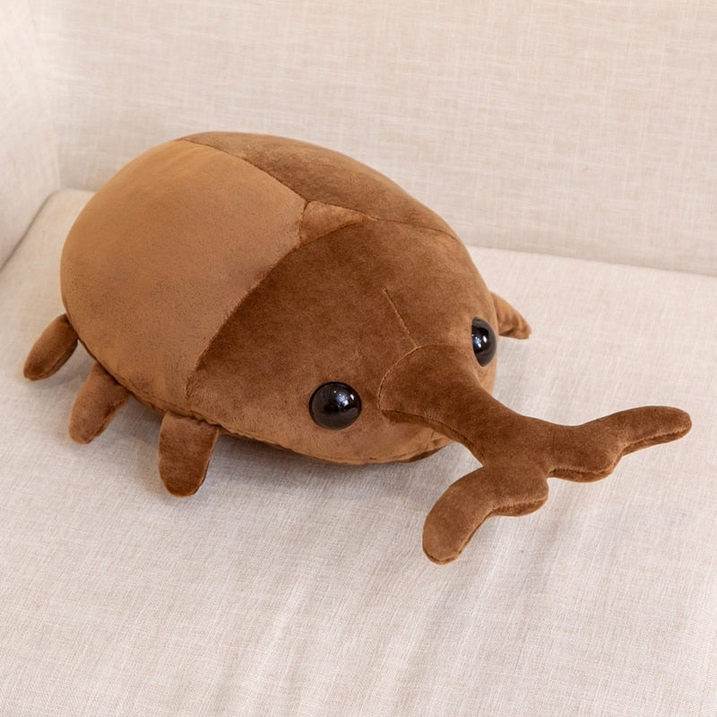 50/60CM Creative Simulation Insect Plush Toys Stuffed Cartoon Dolls Kawaii Beetle Pillow Kids Boys Birthday Gifts