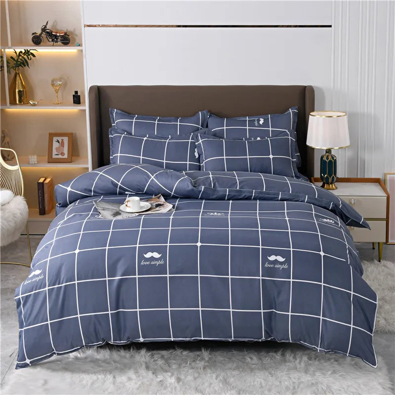 3pcs Leopard Pattern Duvet Cover Bedding Set Double Queen Size, Microfiber Soft Quilt Cover with Pillowcases, Girls Room Decor
