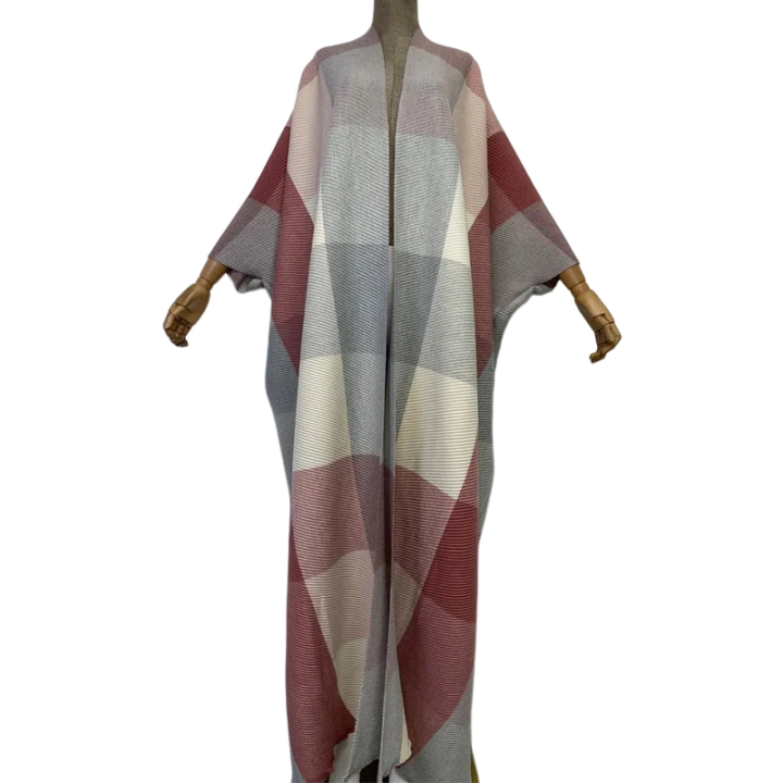 Premium Plaid Kimono Cardigan - WINI