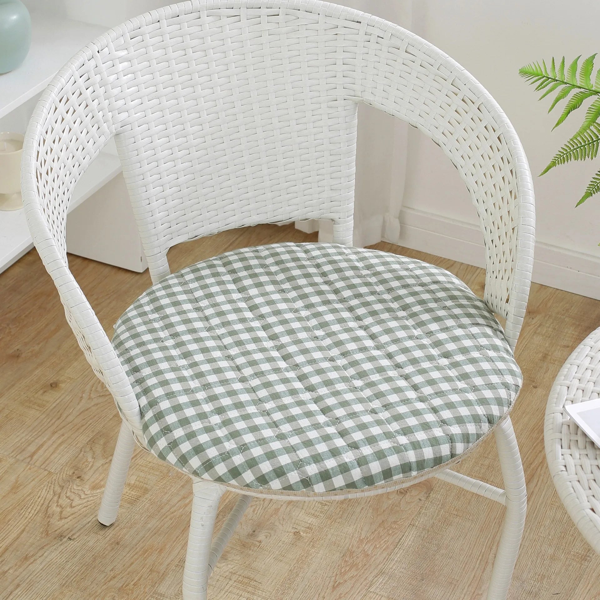 Anti-slip Plaid Thick Car Cushion Cotton Chair Seat Yoga Cushions Meditation Floor Round Pillow  Home Textile All Season