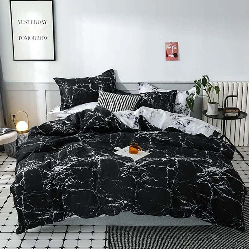 Leopard Black White Print Duvet Cove Set with Pillow Case for Twin Full Queen and King Size Home Living Bedding Sets No Sheet