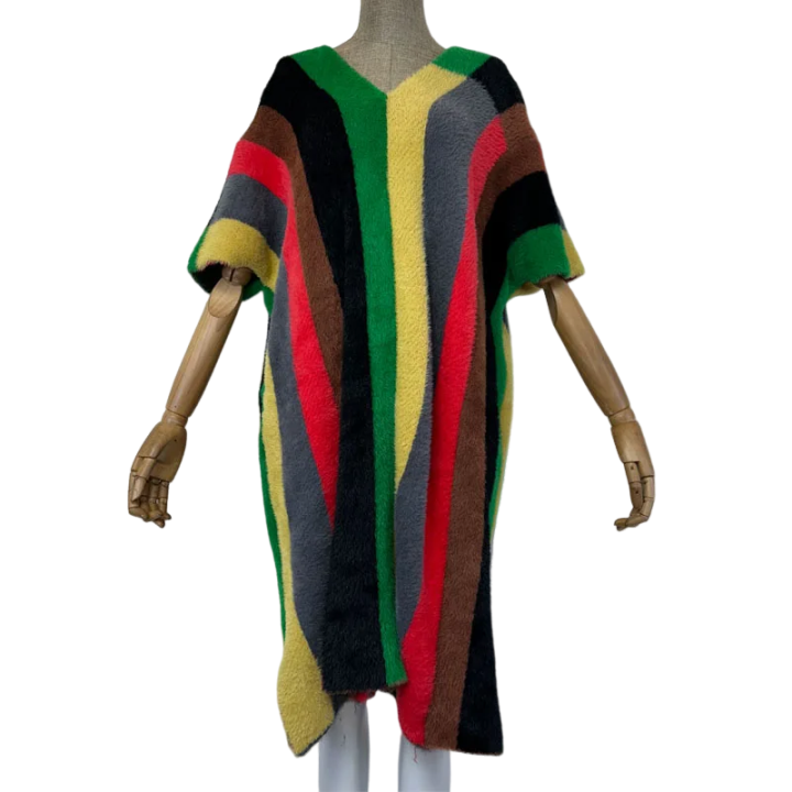 Vibrant Knitted Kaftan Dress - WINI